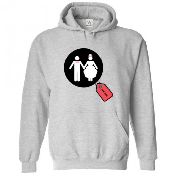 Game Over Bride and Groom Unisex Classic Kids and Adults Pullover Hoodie for Newly Wed